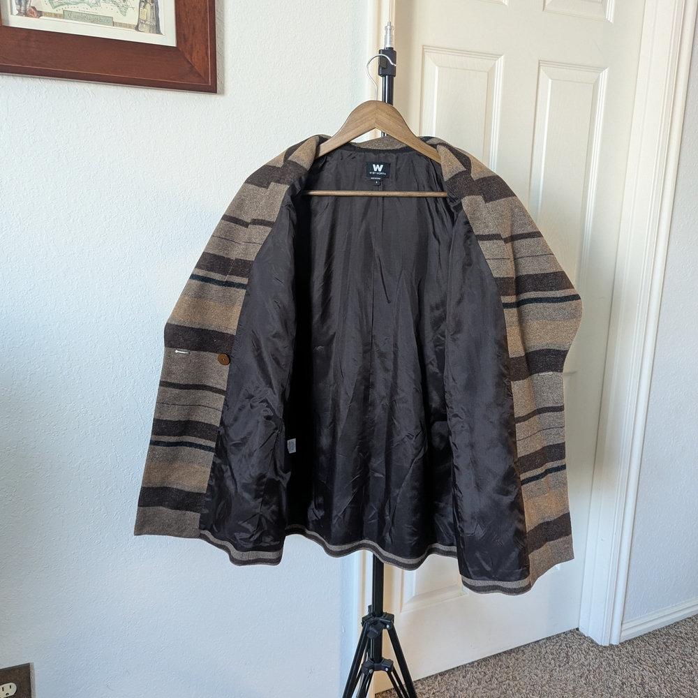 W by Worth Multicolor Striped Pea Coat - Picture 4 of 11